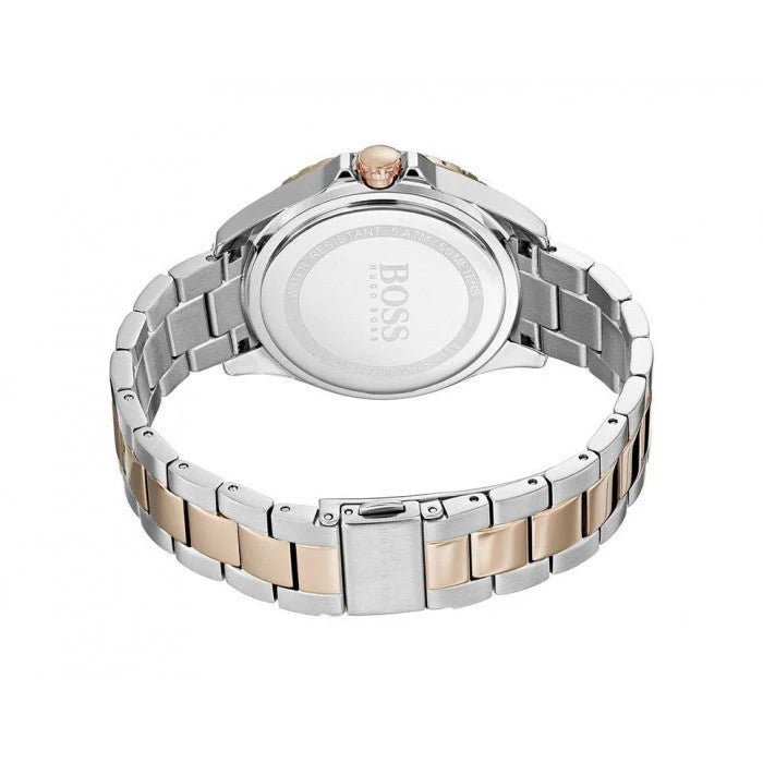 Hugo Boss Womens 1502446 Praise Two Tone Stainless Steel Watch With Rose Gold Accents