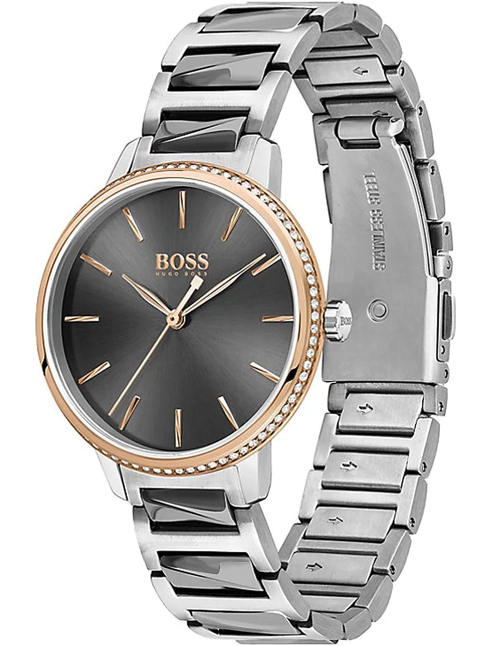 Hugo Boss Womens 1502569 Signature Two Tone Stainless Steel Watch