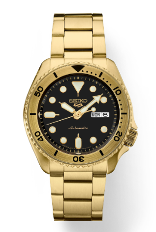 Heren Yellow Seiko 5 Duikers Horloge New Srpk18
