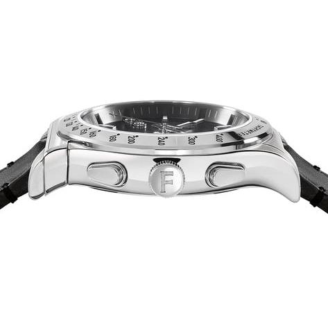 Salvatore Ferragamo 1927 Chrono Analog Black Dial Black Leather Strap Watch For Men Sfkz00123