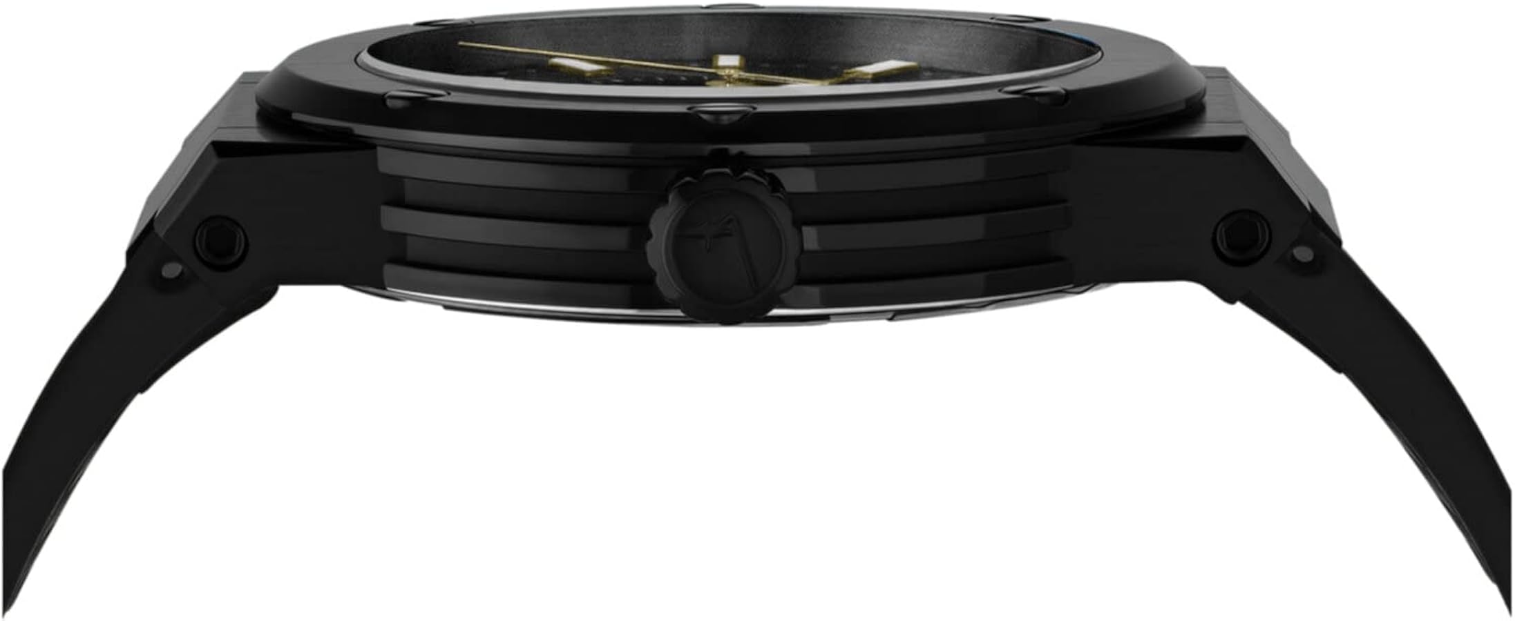 Salvatore Ferragamo F 80 Quartz Black Dial Black Rubber Strap Watch For Men Sfhy01622