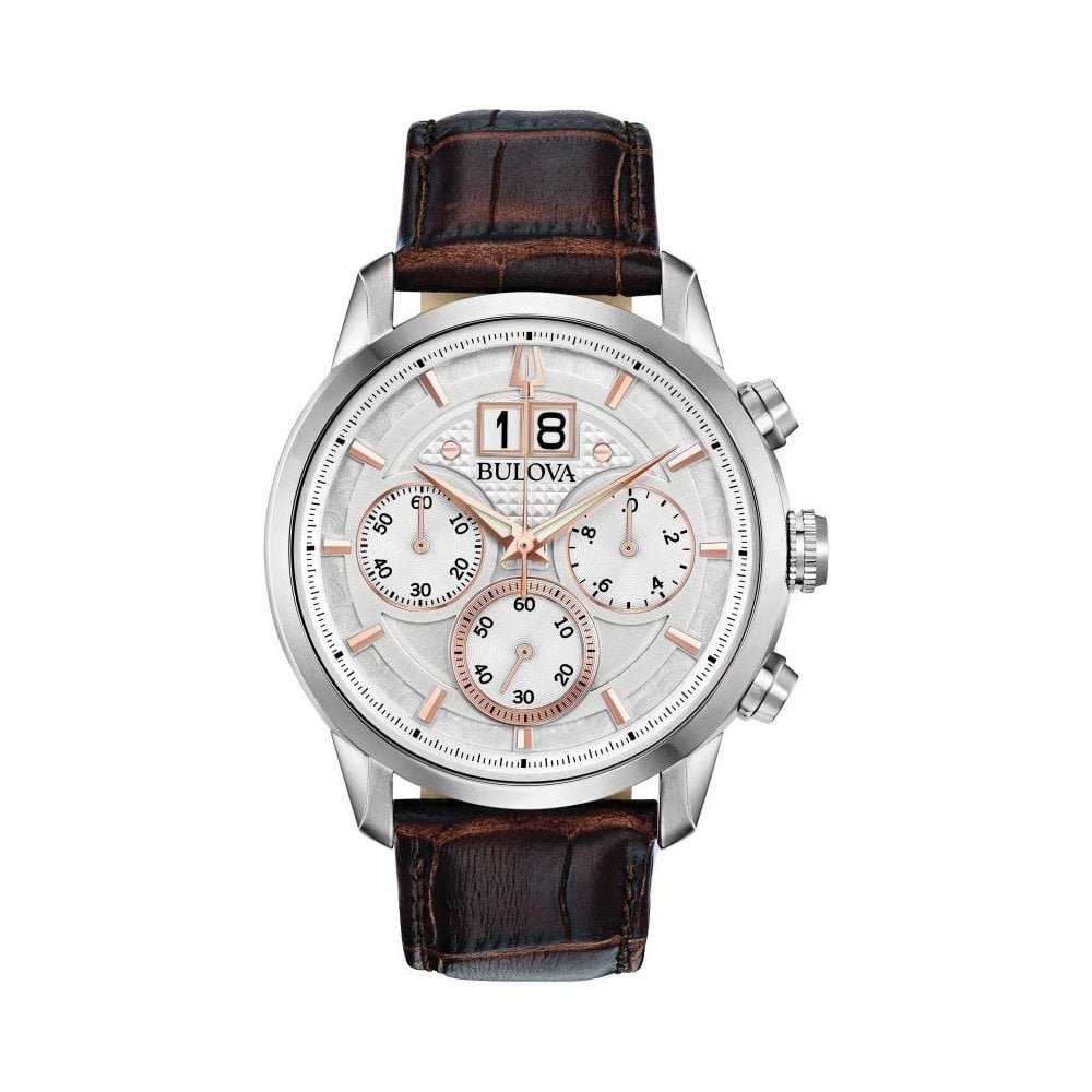 Bulova Classic Mens White Watch 96b309