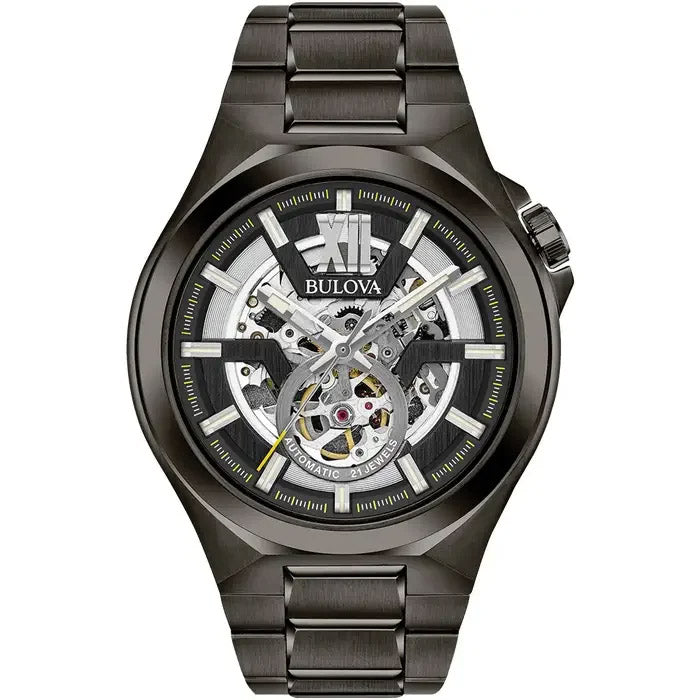 Bulova Maquina Mens Silver Watch 98a179