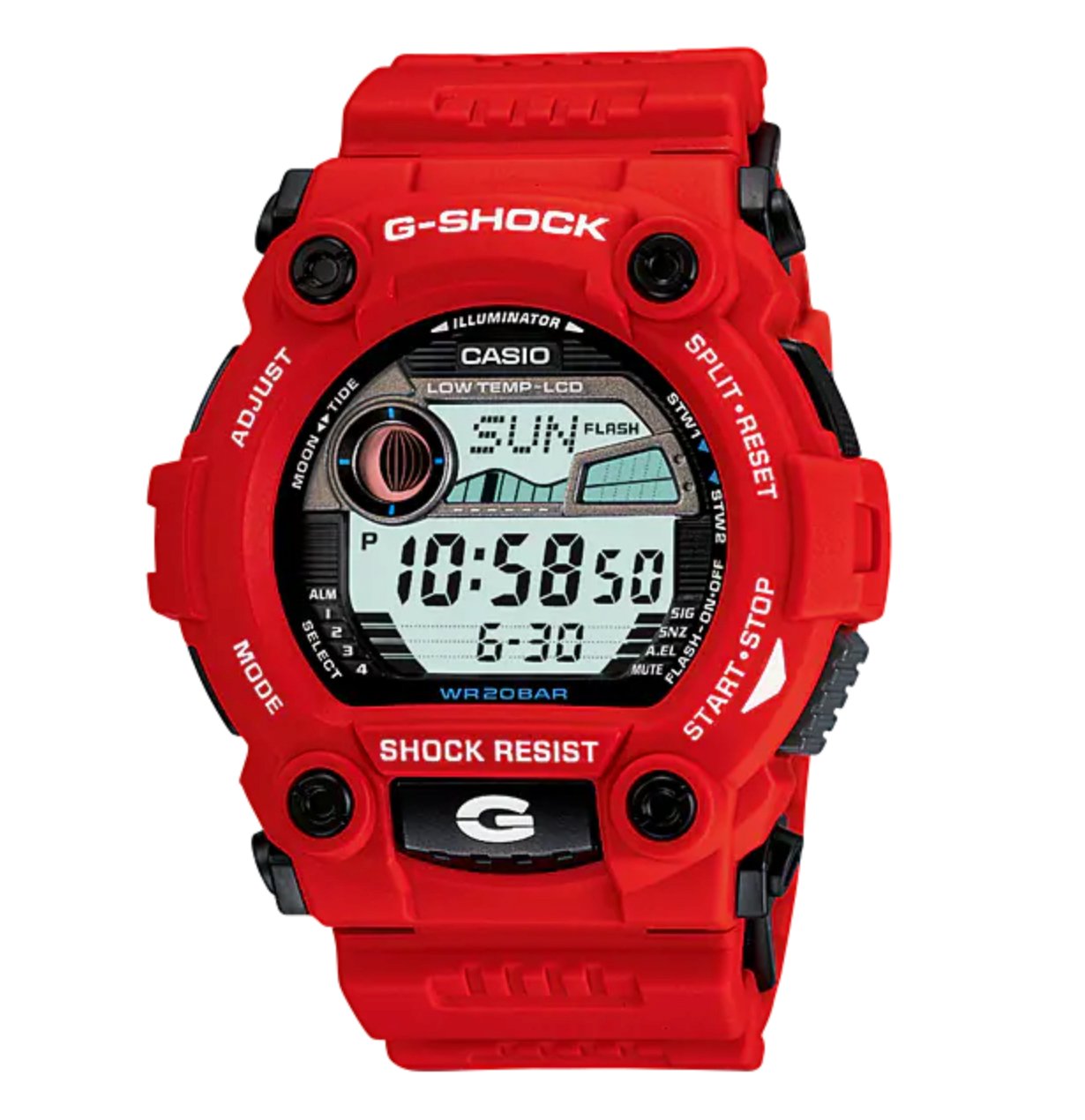 Casio G Shock Watch Mens G Rescue Red G 7900a 4dr