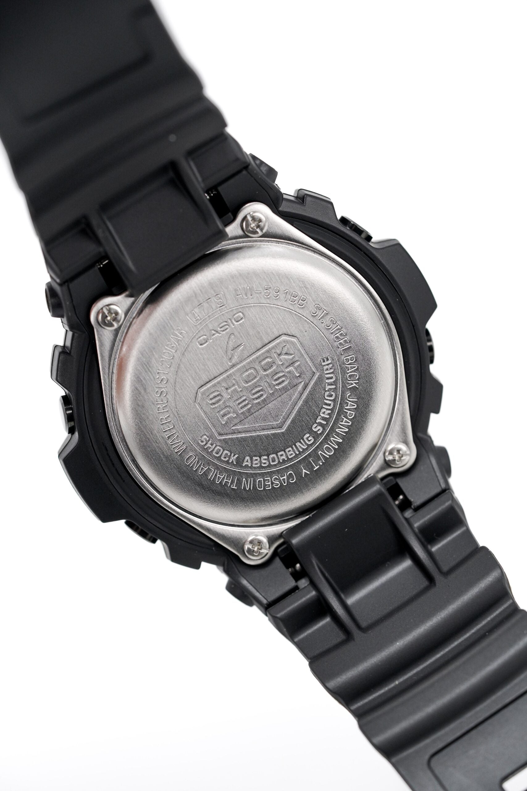 Casio G Shock Watch Analogue Digital Black On Black Aw 591bb 1adr