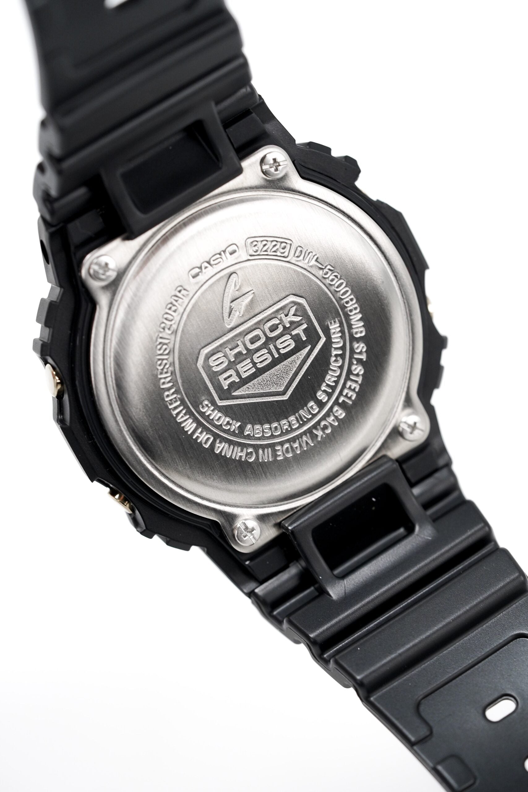 Casio G Shock Watch Mens Square Black Gold Dw 5600bb 1dr