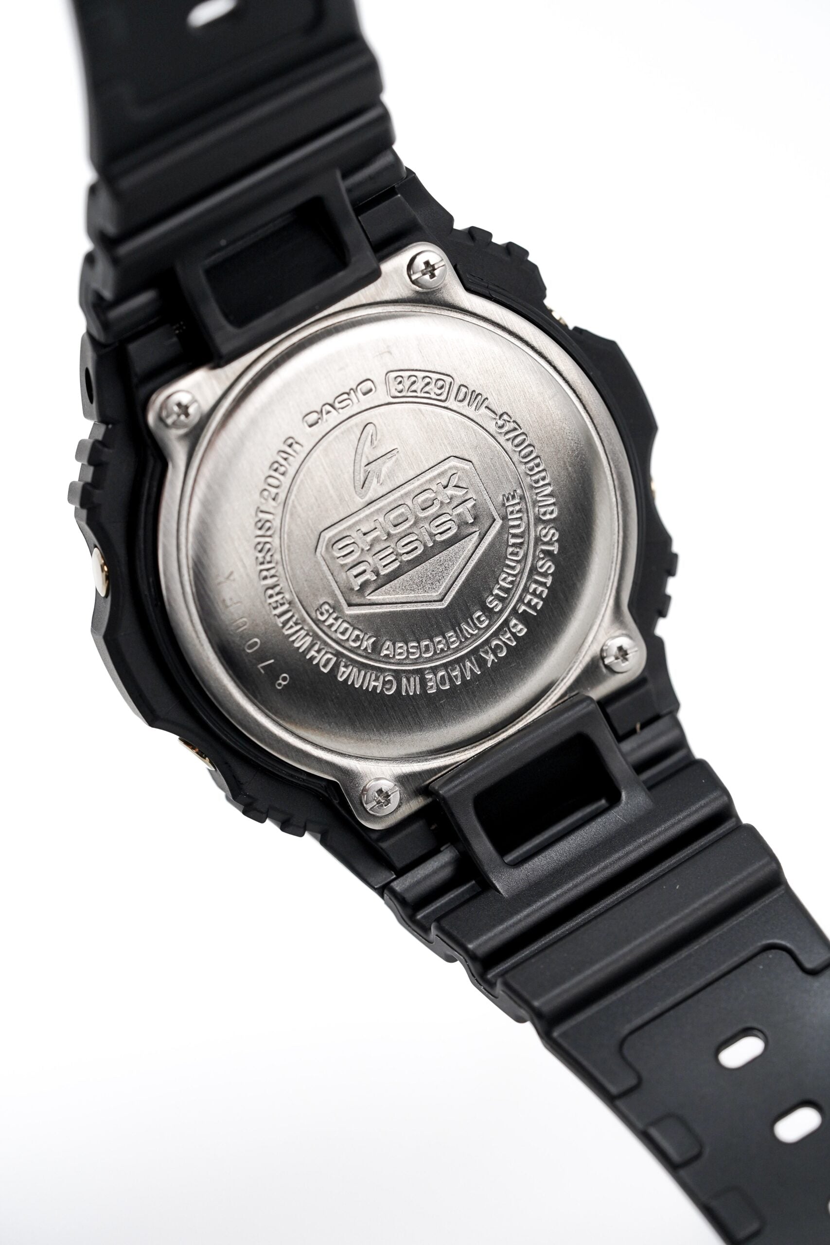 Casio G Shock Watch Mens Round Metallic Gold Mirror Face Dw 5700bbmb 1dr