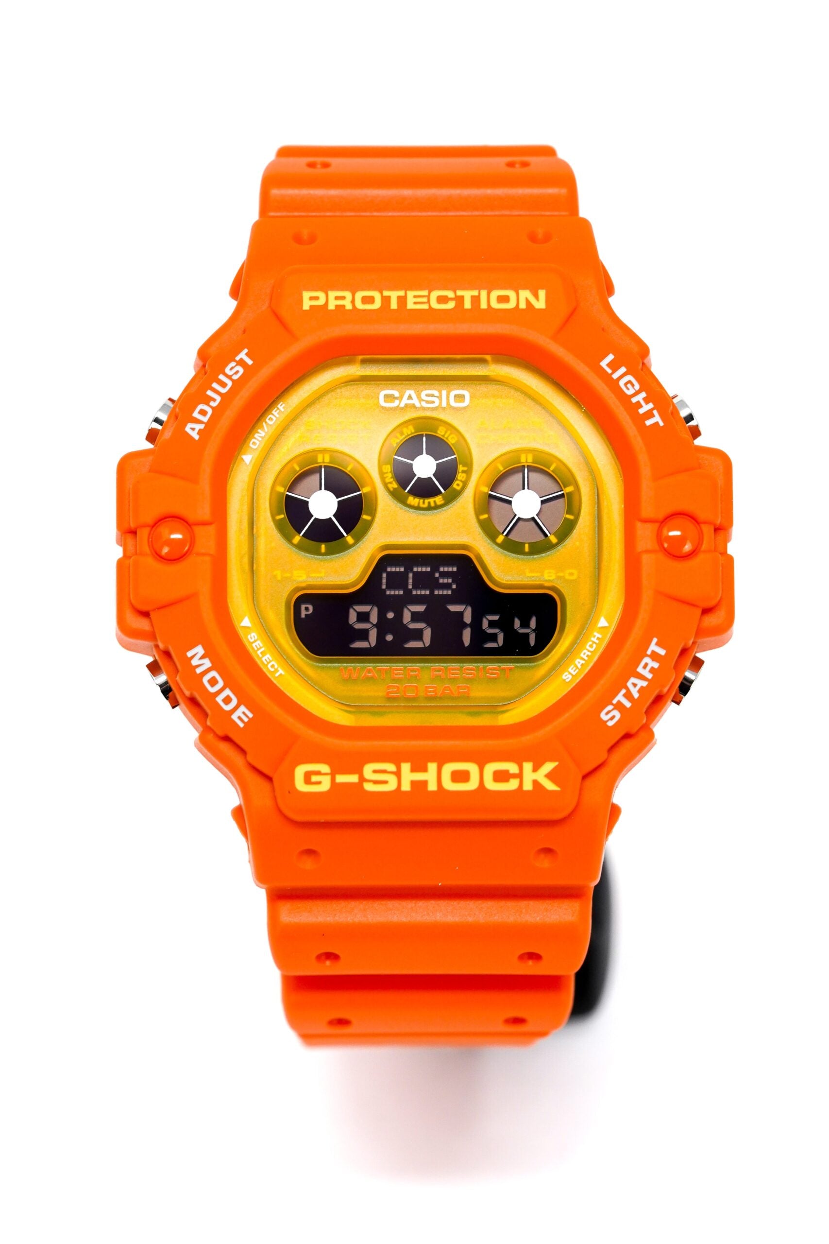 Casio G Shock Watch Mens Shock Tech Orange Dw 5900ts 4dr