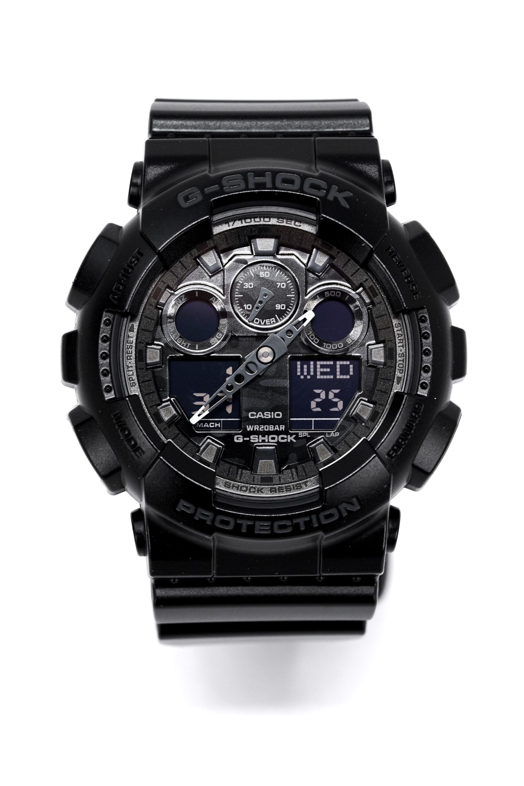 Casio G Shock Watch Mens Black Camo Ga 100cf 1adr