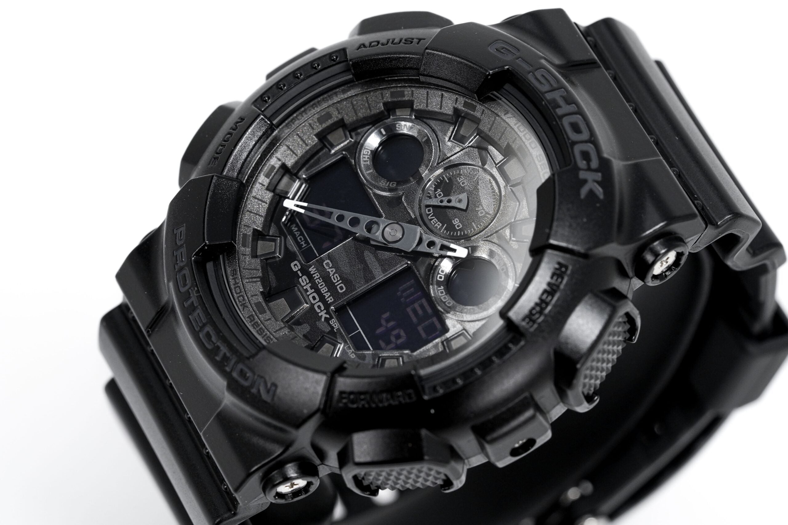 Casio G Shock Watch Mens Black Camo Ga 100cf 1adr