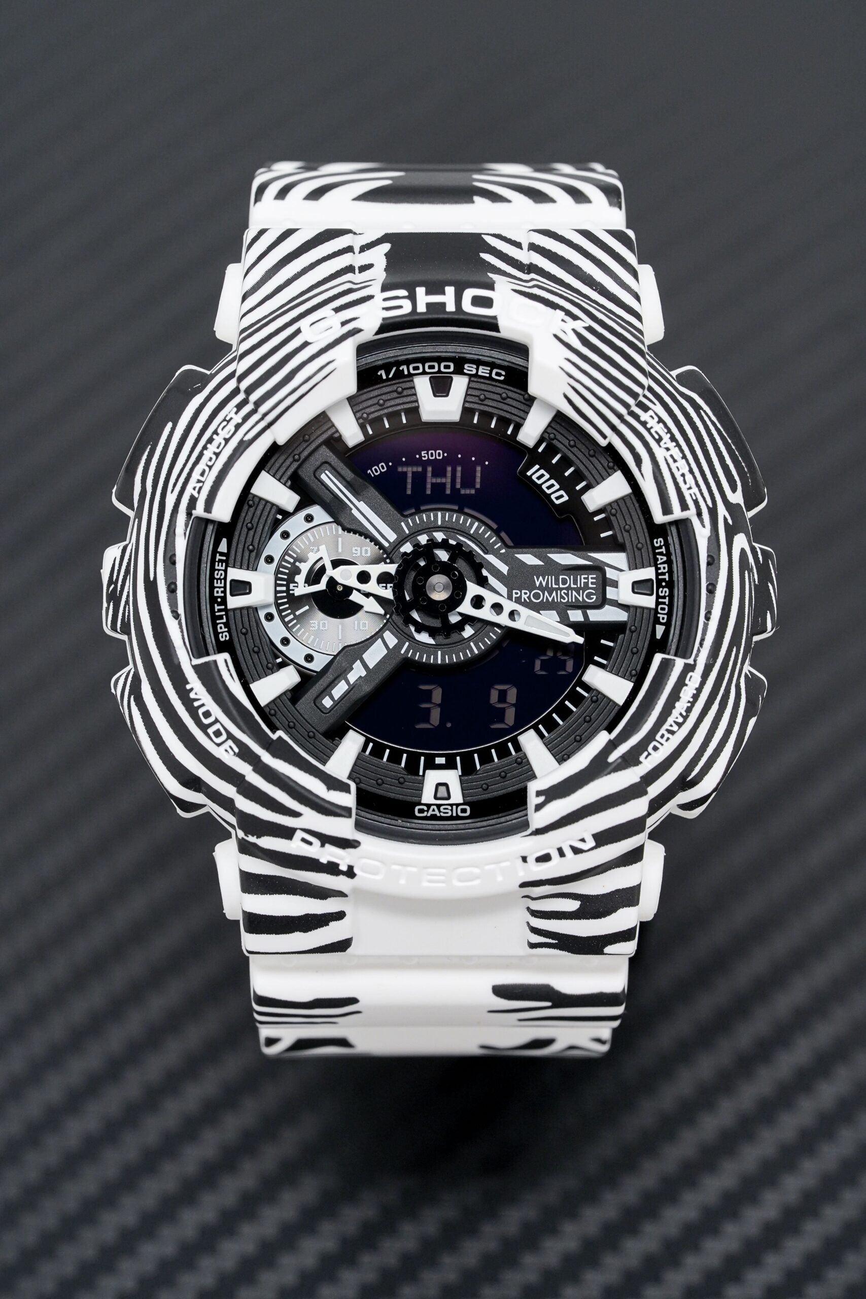 Casio G Shock Watch Mens Wildlife Promising Limited Edition Zebra Ga 110wlp 7adr