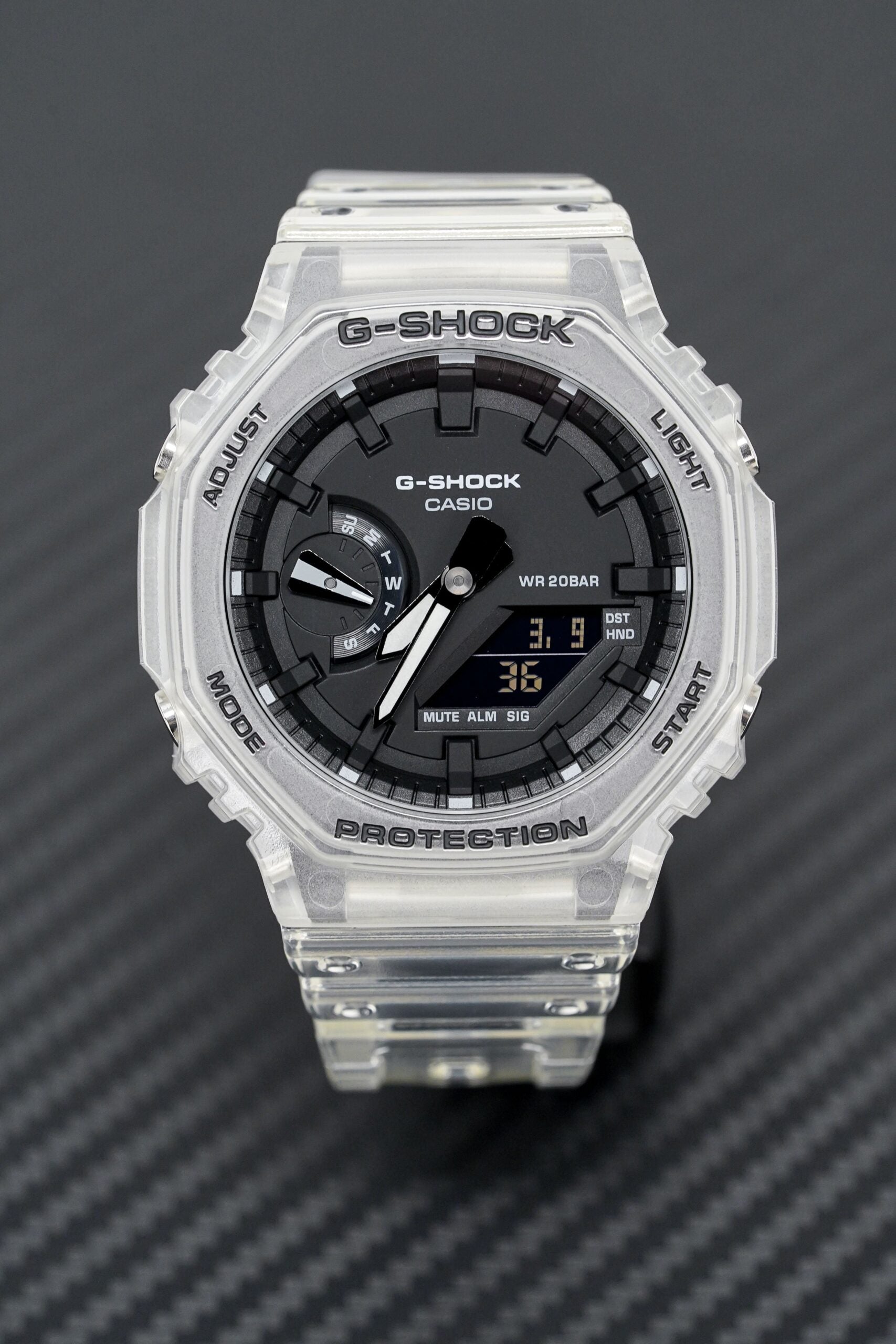 Casio G Shock Watch Skeleton Series Clear White Ga 2100ske 7adr