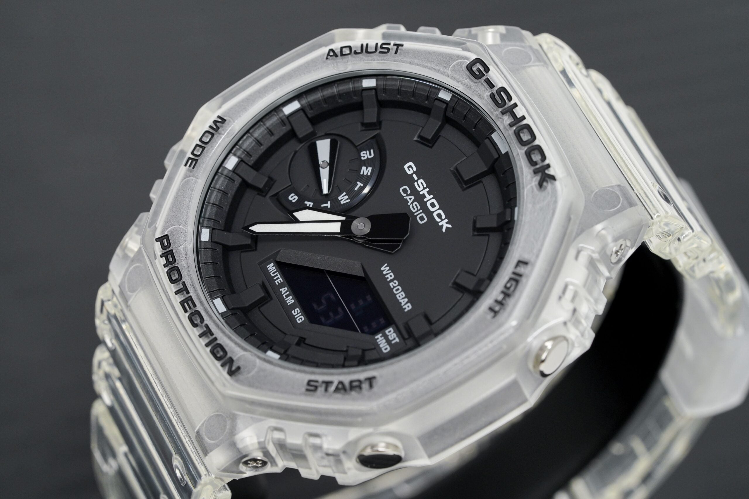 Casio G Shock Watch Skeleton Series Clear White Ga 2100ske 7adr