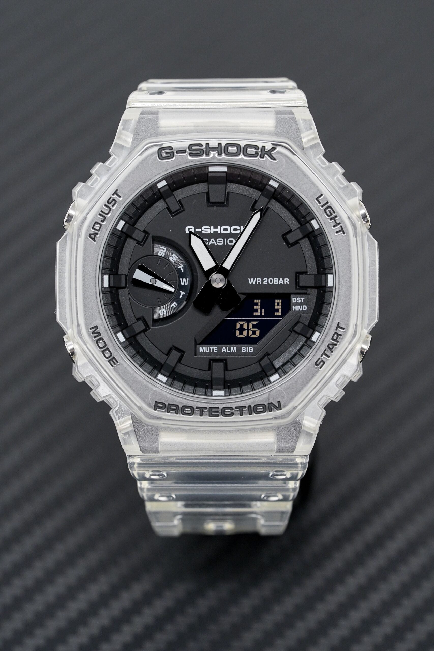 Casio G Shock Watch Skeleton Series Clear White Ga 2100ske 7aer