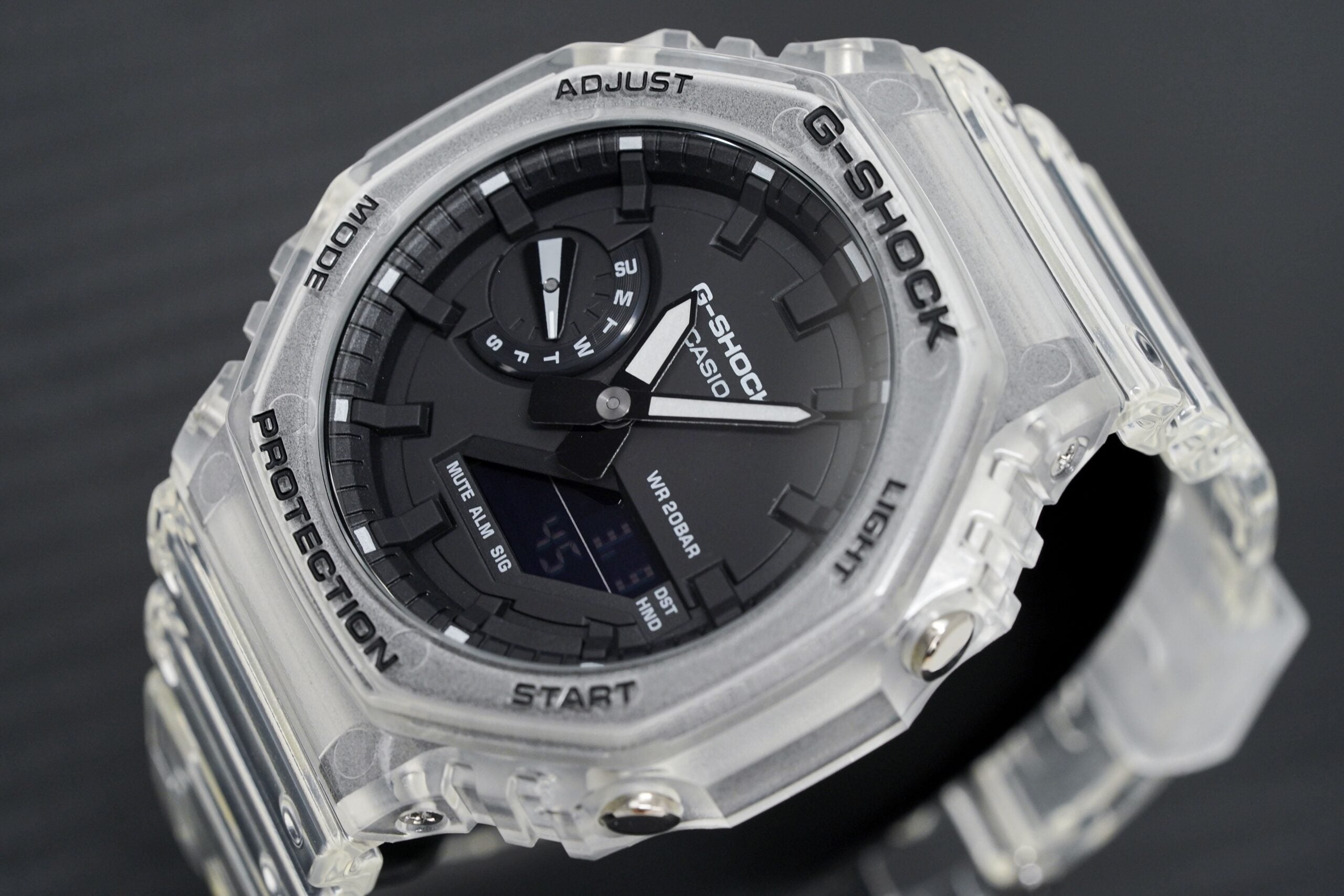 Casio G Shock Watch Skeleton Series Clear White Ga 2100ske 7aer