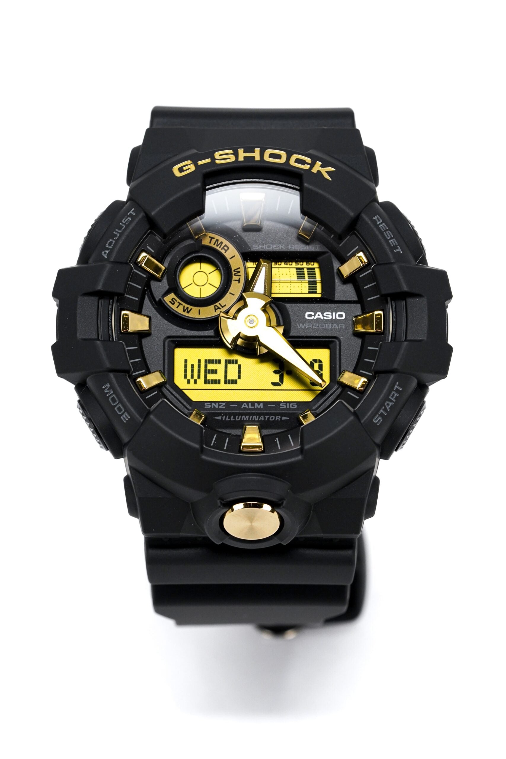 Casio G Shock Watch Gold Black Ga 710b 1a9er