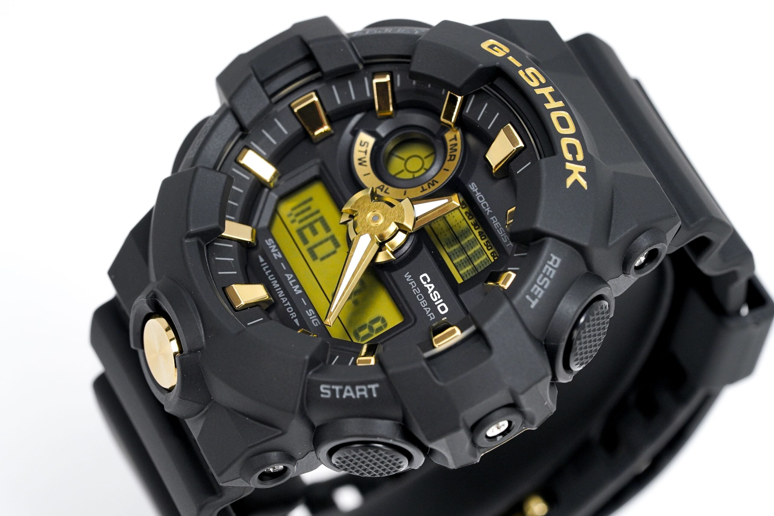 Casio G Shock Watch Gold Black Ga 710b 1a9er