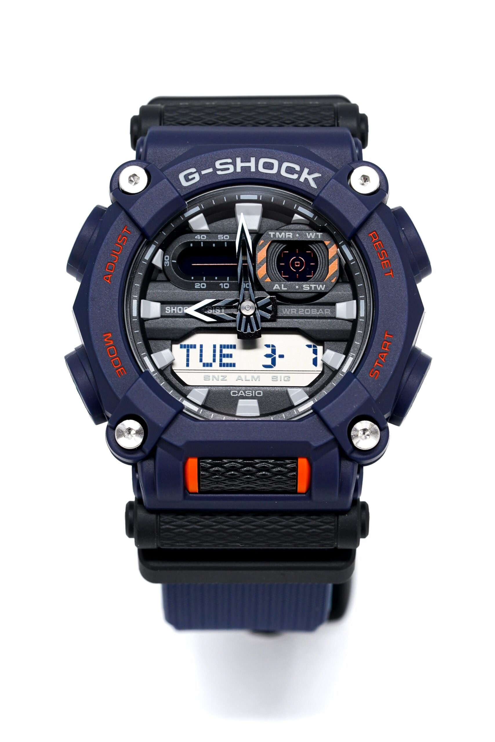 Casio G Shock Watch Heavy Duty Blue Orange Ga 900 2aer