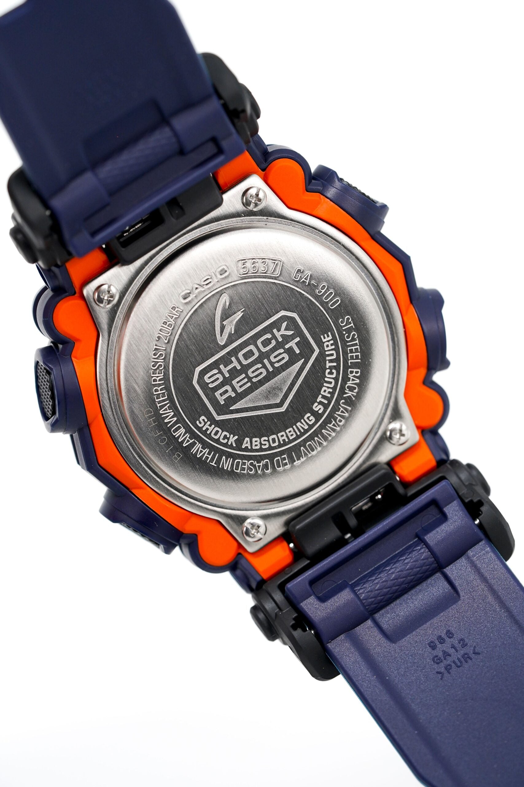 Casio G Shock Watch Heavy Duty Blue Orange Ga 900 2aer