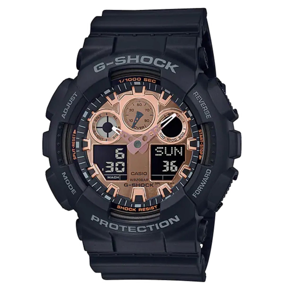 Casio G Shock Watch Mens Rose Gold Ga 100mmc 1adr