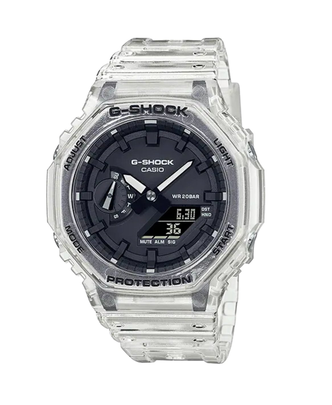 Casio G Shock Watch Skeleton Series Clear White Ga 2100ske 7adr