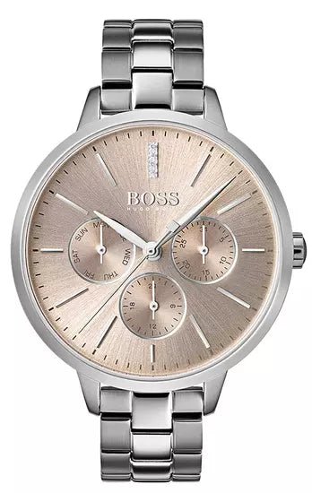 Hugo Boss Womens 1502421 Symphony Rose Gold Tone Stainless Steel Watch