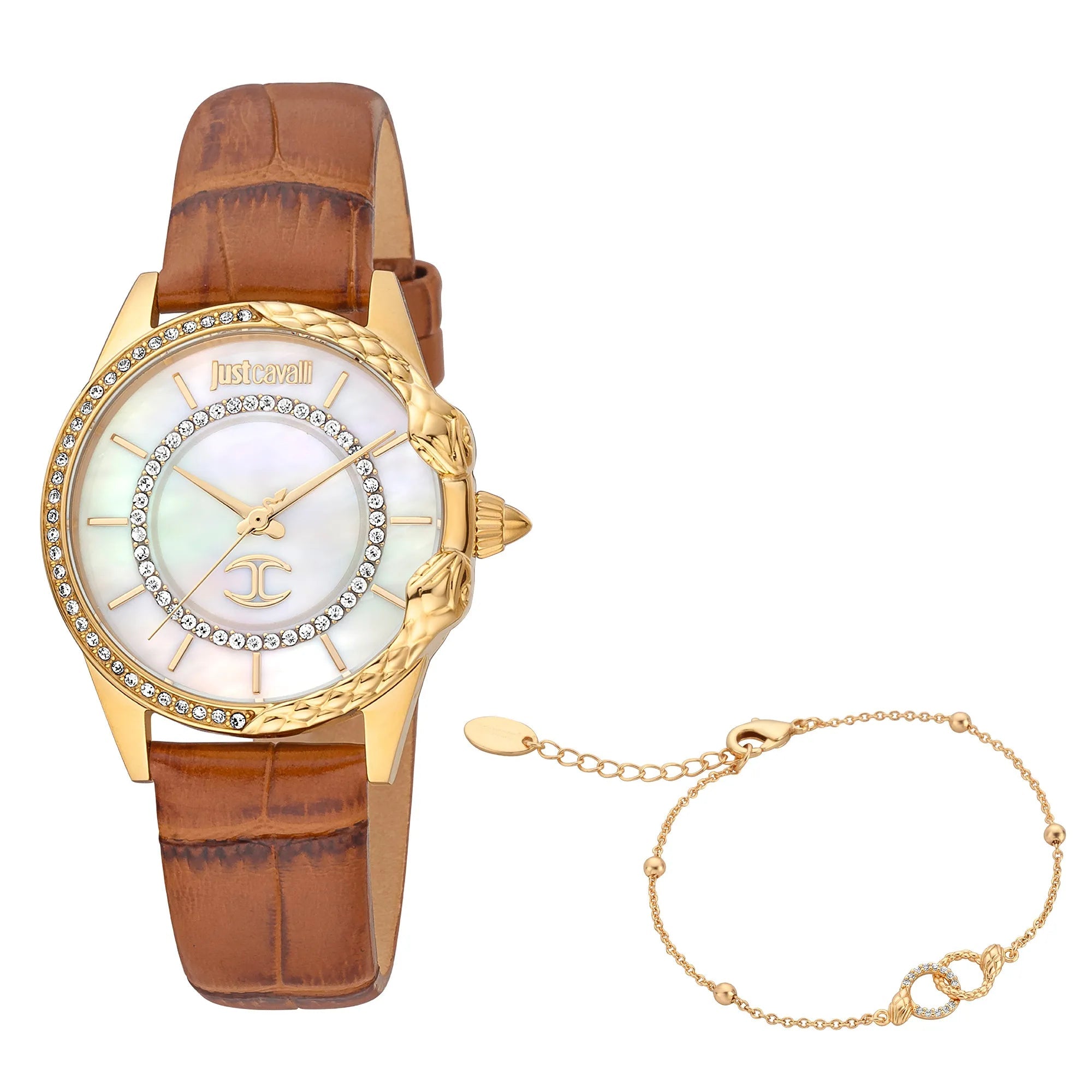 Just Cavalli Set Catena Brown Leather