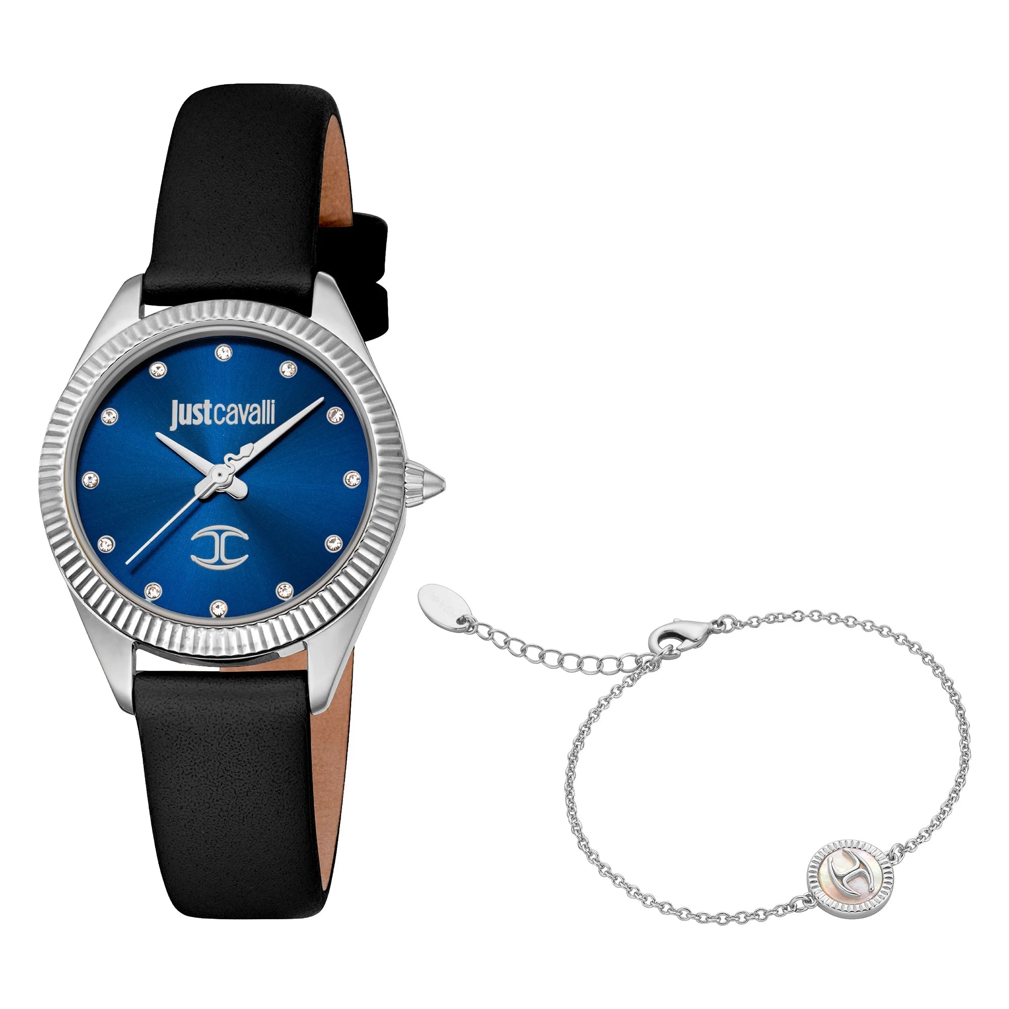 Just Cavalli Pacentro Leather Black Blue