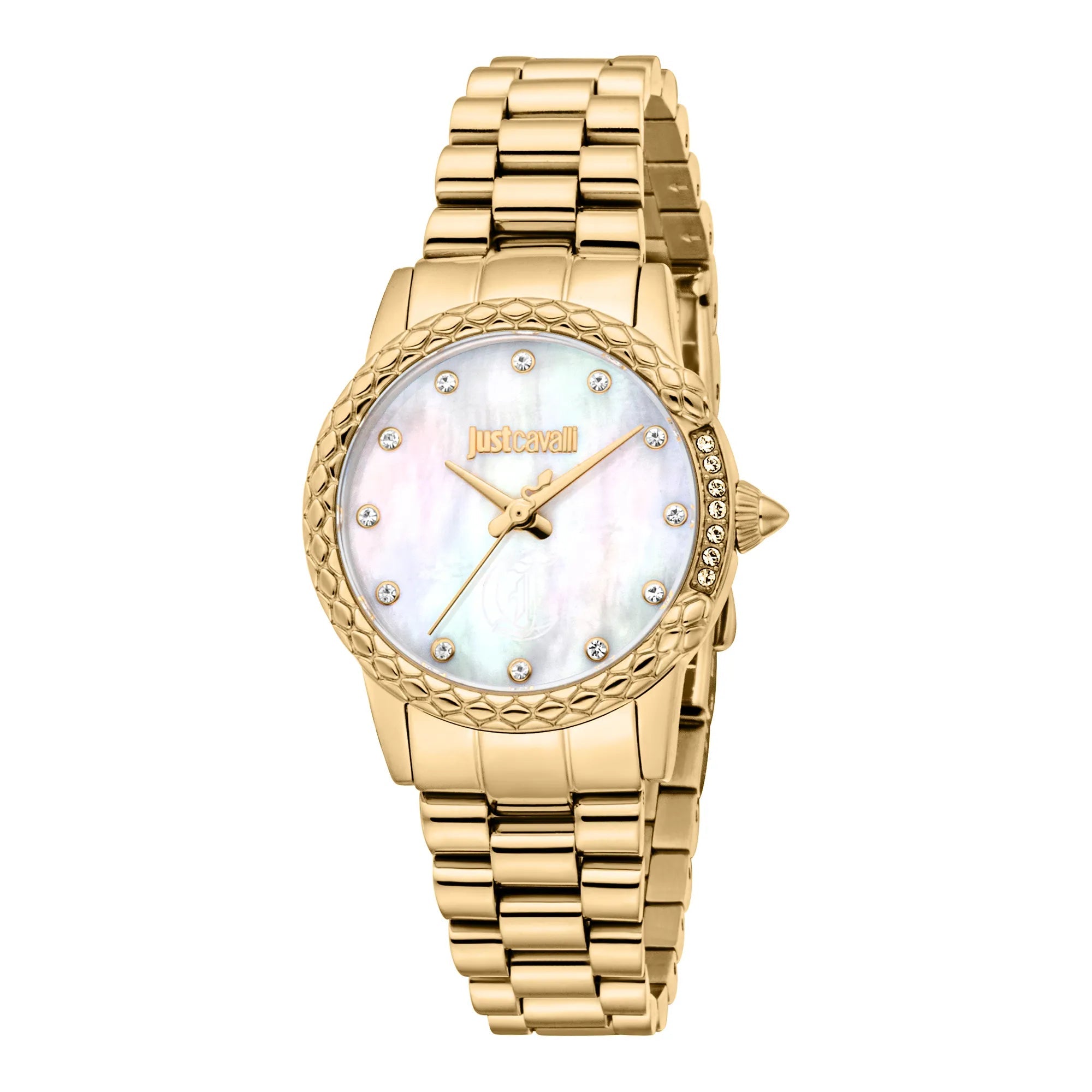 Just Cavalli Fiorenza Snake Yellow Gold MOP