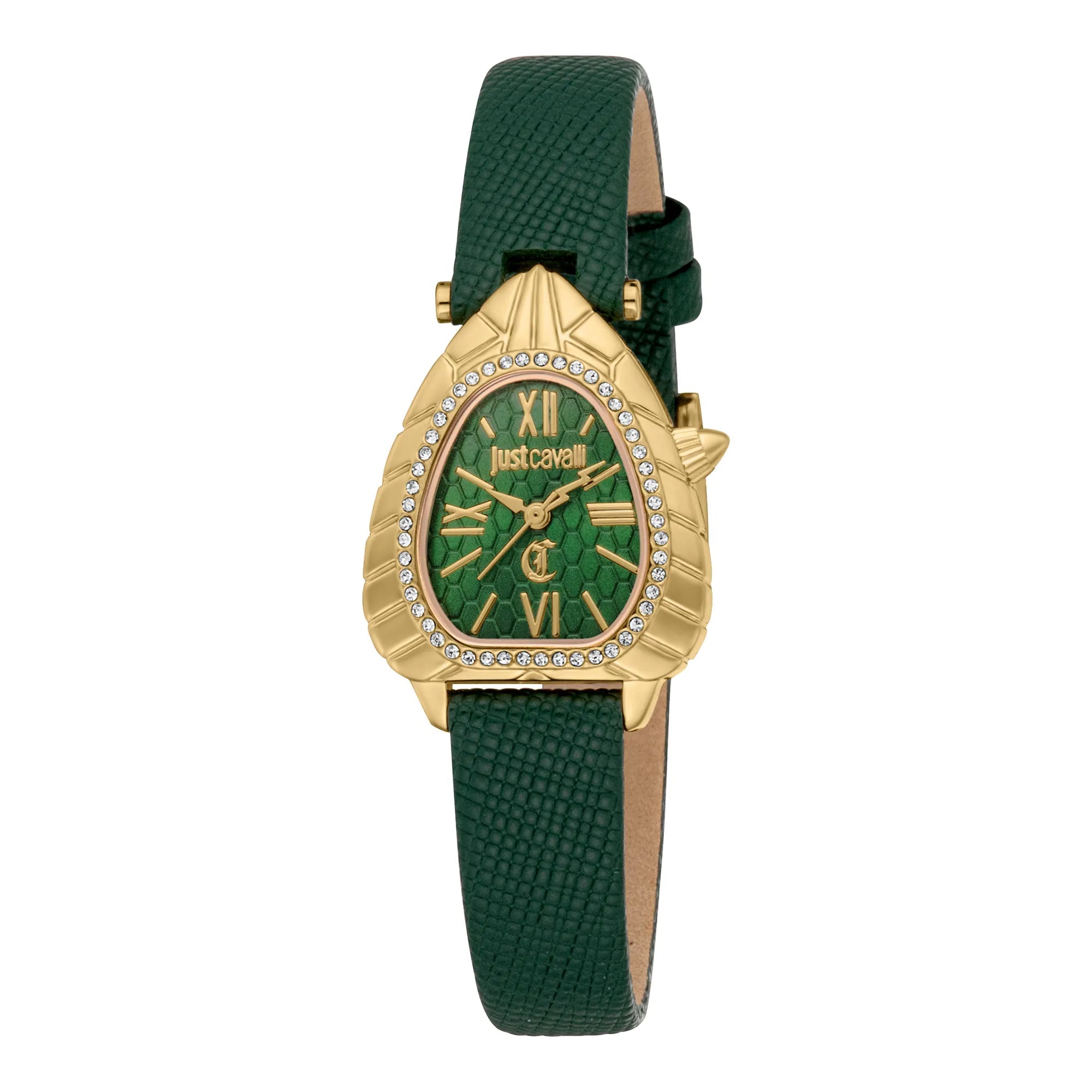 Just Cavalli Perla Leather Green YG