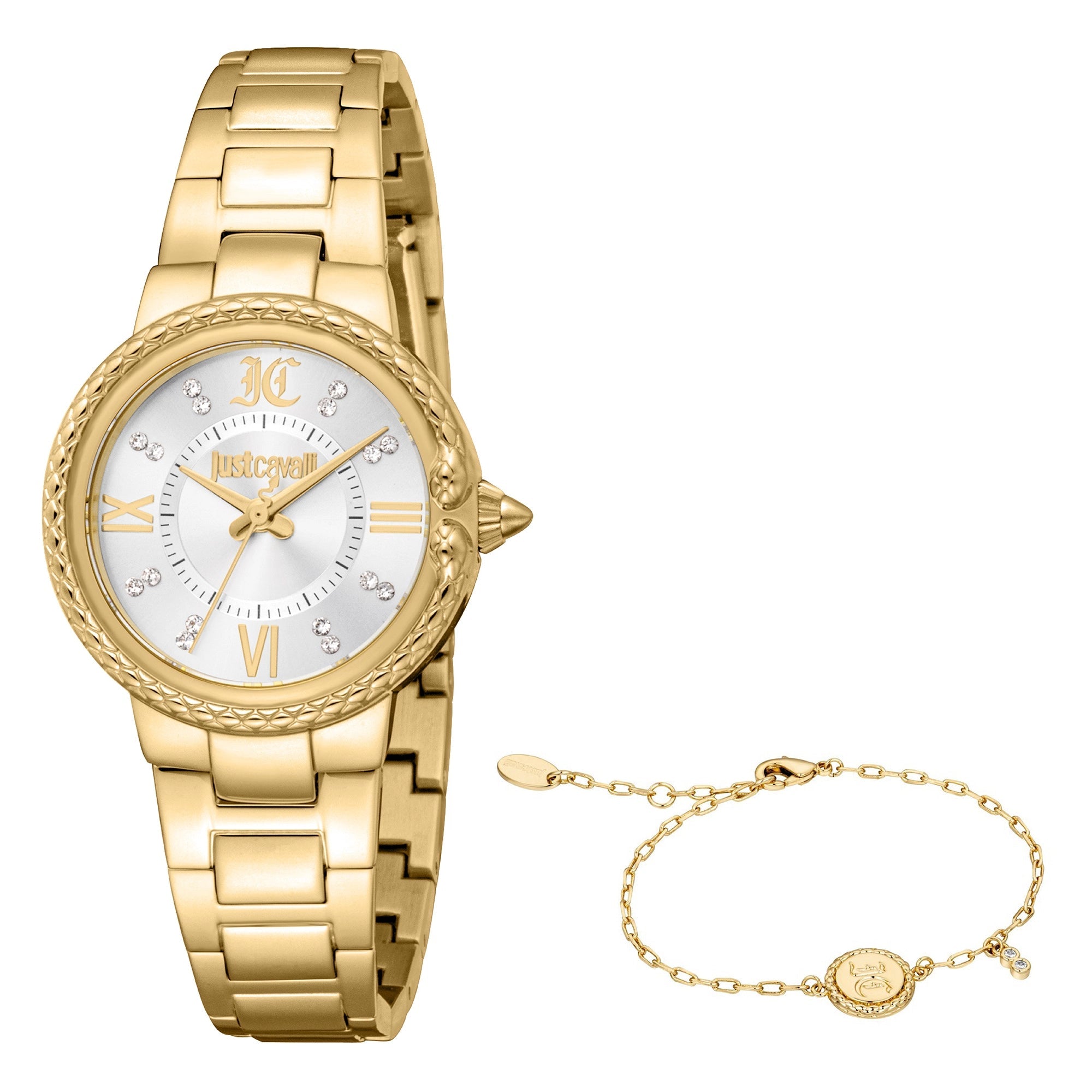 Just Cavalli Primavera Snake Yellow Gold Silver
