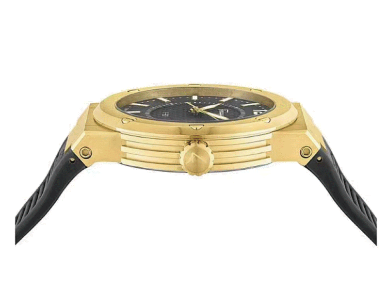 Salvatore Ferragamo F 80 Classic Black Dial Black Rubber Strap Watch For Men Sfhy01621