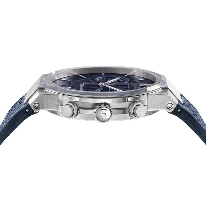 Salvatore Ferragamo Sapphire Chrono Blue Dial Blue Rubber Strap Watch For Men Sfme00923