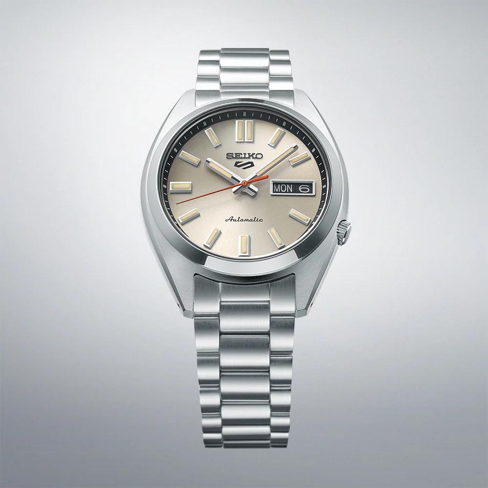 Seiko 5 Automatisch Ivory Wijzerplaat Roestvrij staal Men' Horloge Srpk91K1