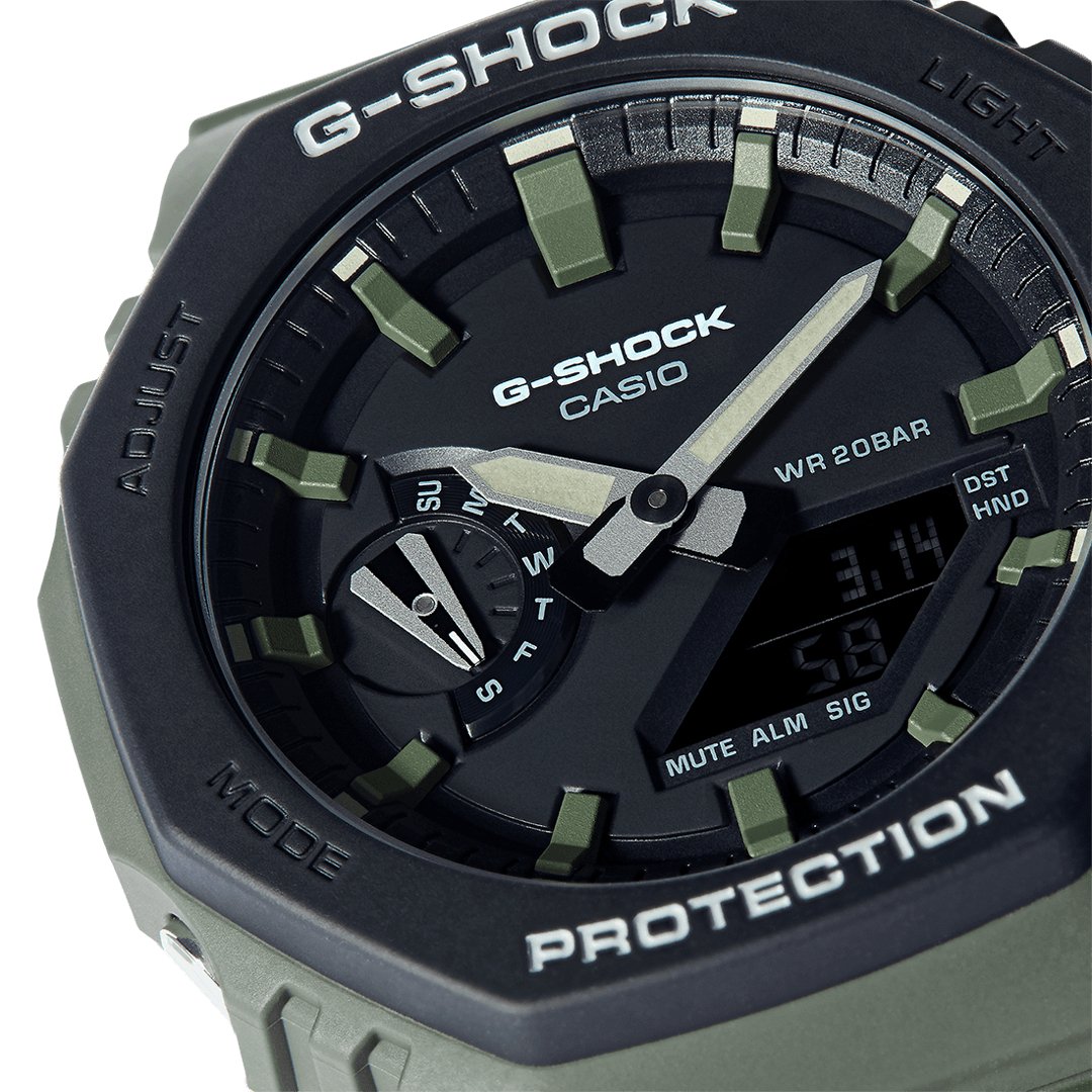 Casio G Shock Mens Green Watch Ga 2110su 3aer