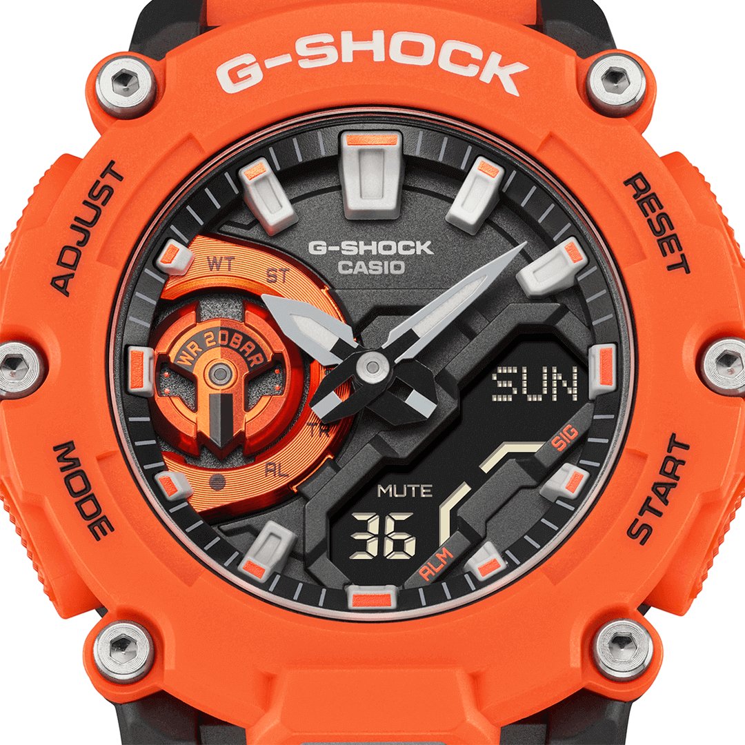 Casio G Shock Mens Orange Watch Ga 2200m 4aer