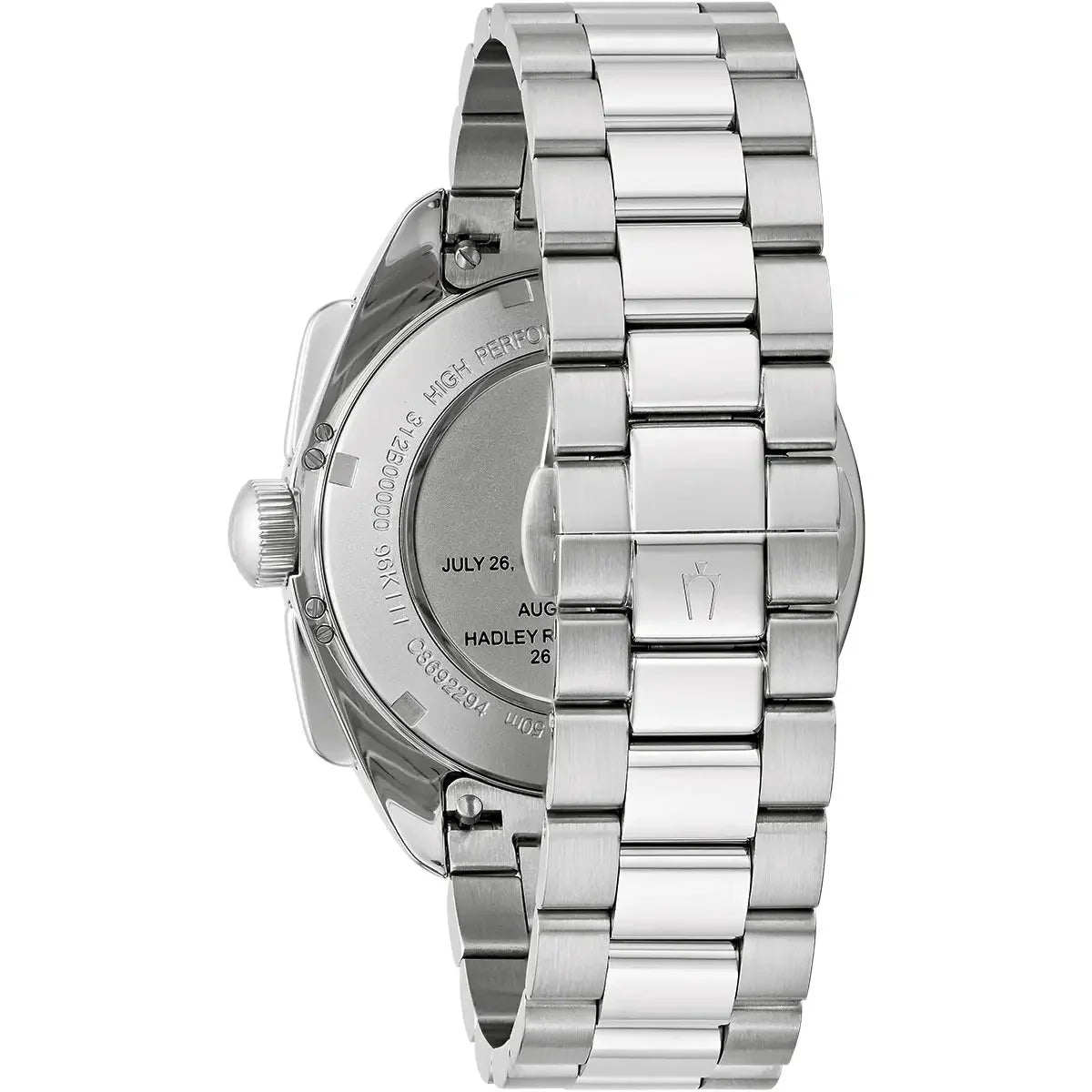 Bulova Lunar Pilot Chrono Mens Silver Watch 96k111