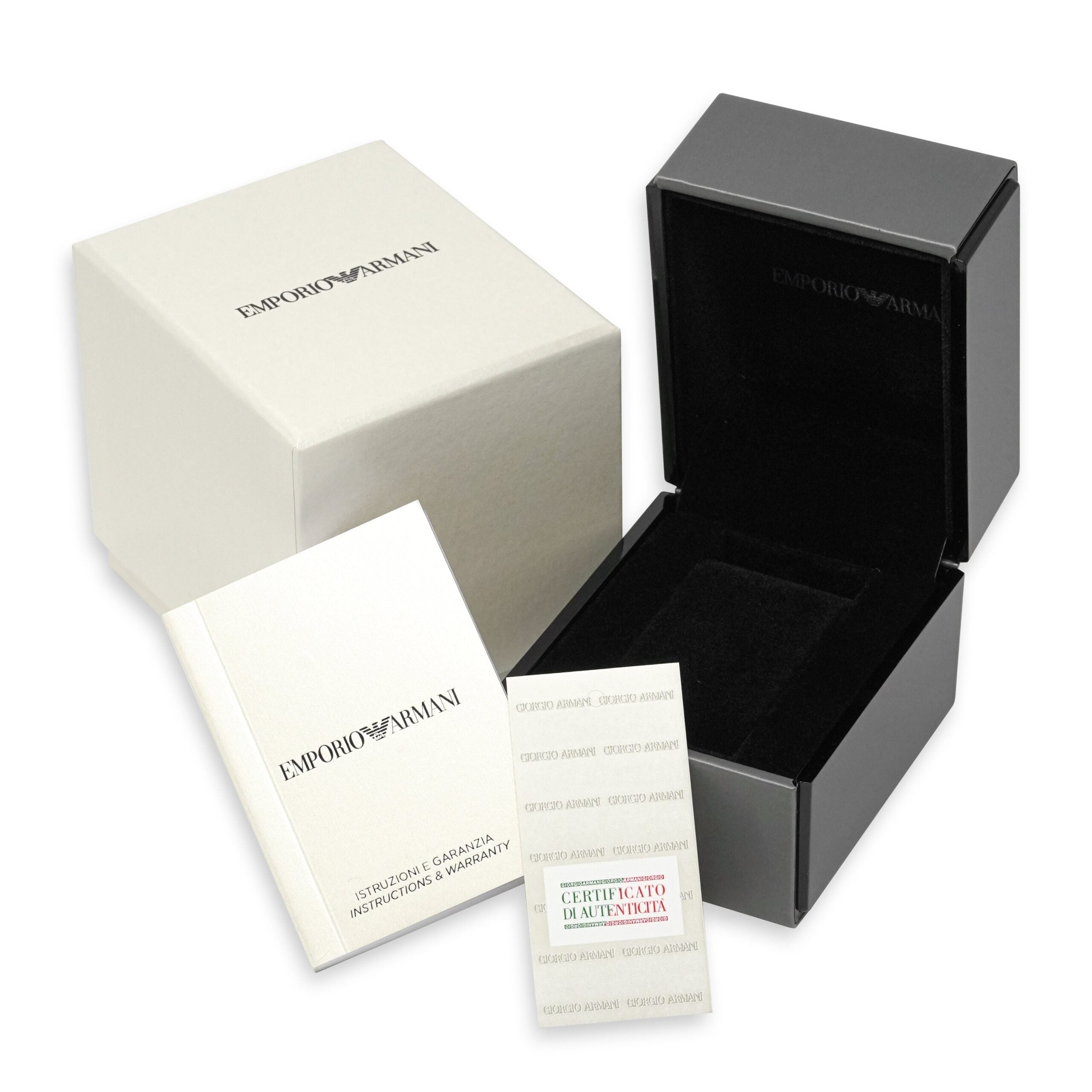 Emporio Armani Ar1401 Ladies Chronograph Ceramica Black Watch