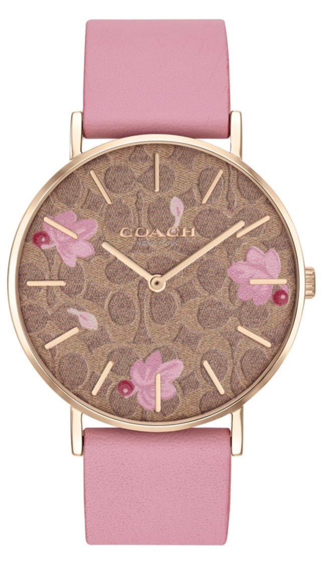 Coach Perry Floral Motif Brown Dial 14503442