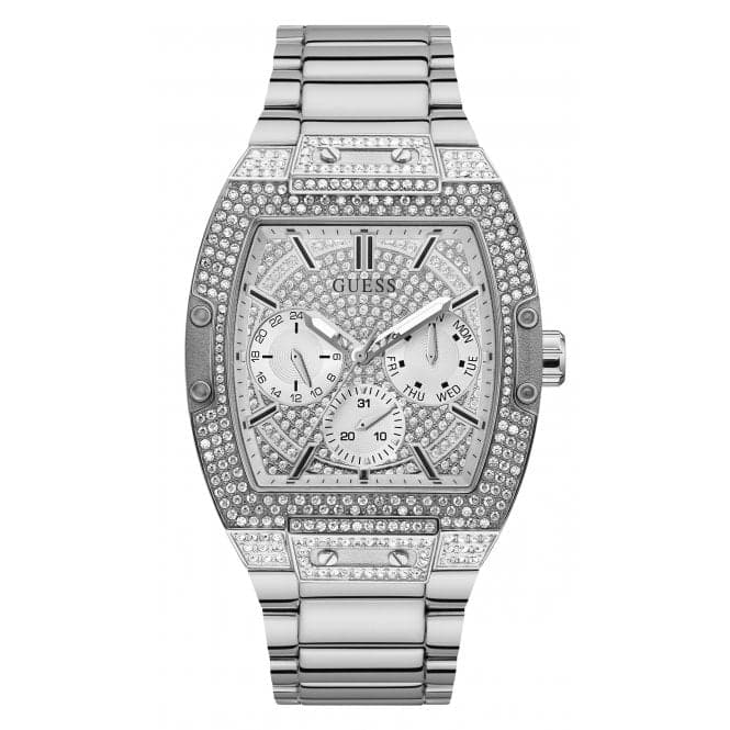Guess Watches Gents Phoenix Stainless Steel Silver Watch Gw0094g1