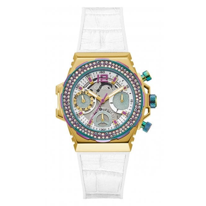 Guess Watches Ladies Fusion Stainless Steel Gold Silver Watch Gw0553l2