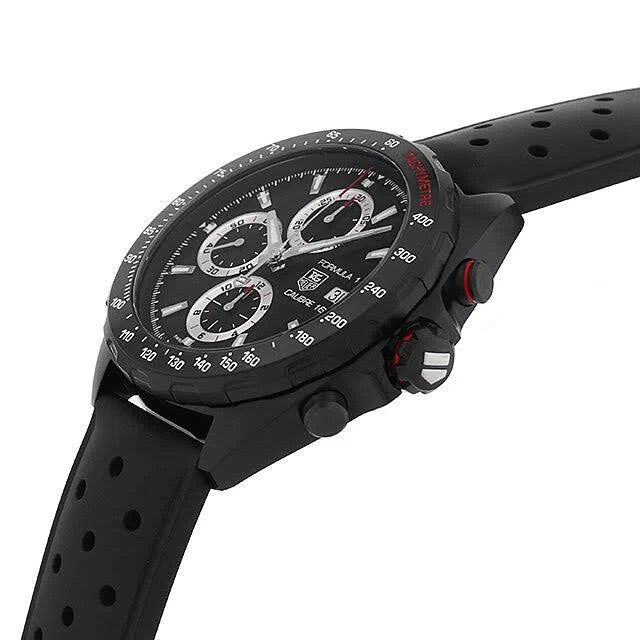 Tag Heuer Formula 1 Chronograph 43mm Automatic Mens Watch Stainless Steel Case With Black Rubber Strap Grey Dial