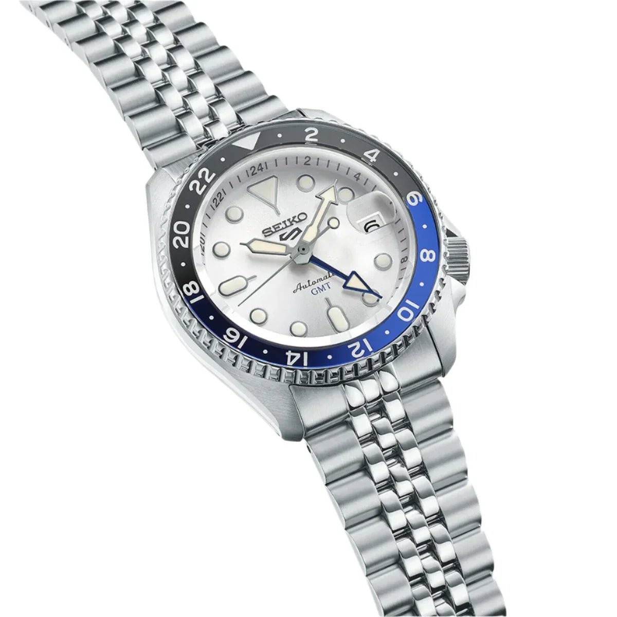Seiko 5 Sports Auto Mens Silver Watchssk033k1