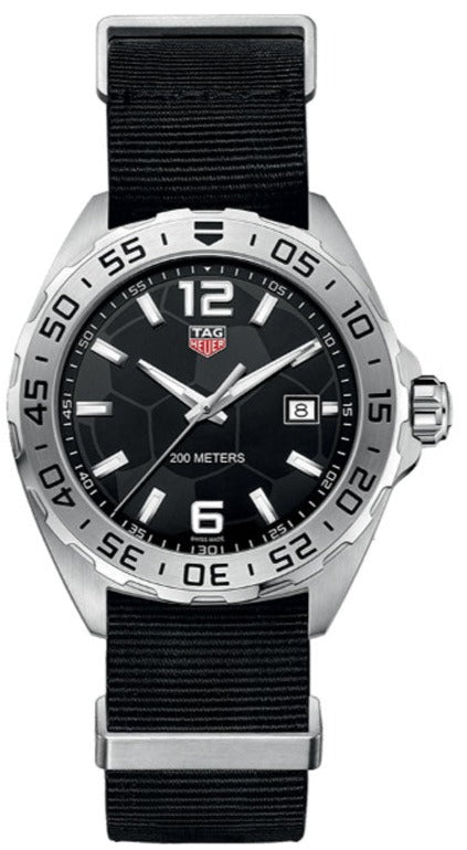 Montre Tag Heuer Formula 1 Quartz Cadran Noir Bracelet NATO Noir pour Homme Waz1015 FC8198