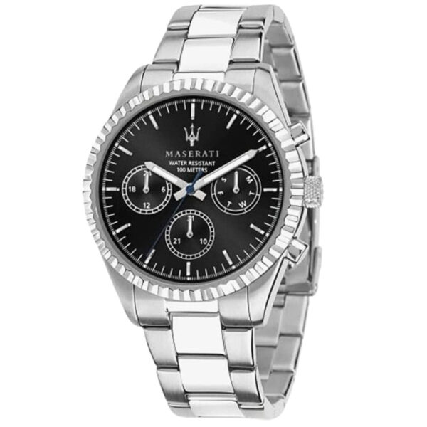 Maserati R8853100023 Competizione Chrono Herrenuhr in Schwarz