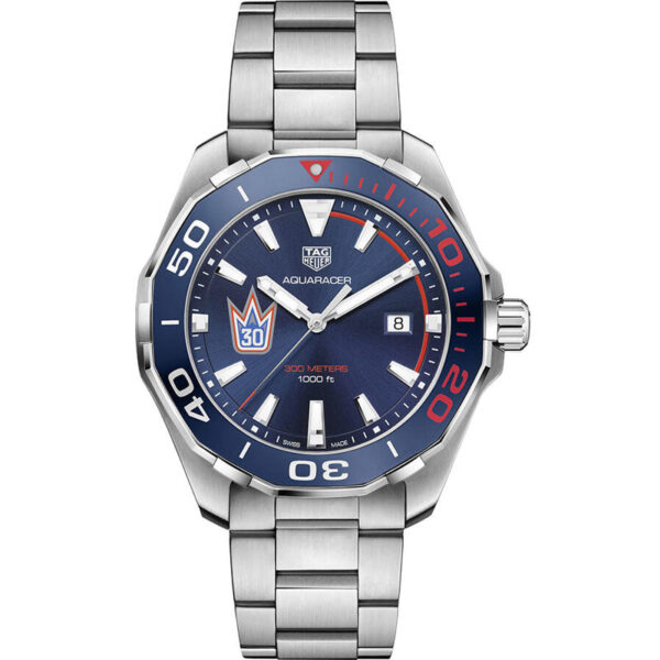 Tag Heuer Aquaracer Henrik Lundqvist Special Edition Blue Dial Silver Steel Strap Watch For Men Way101j Ba0746 - alternate view