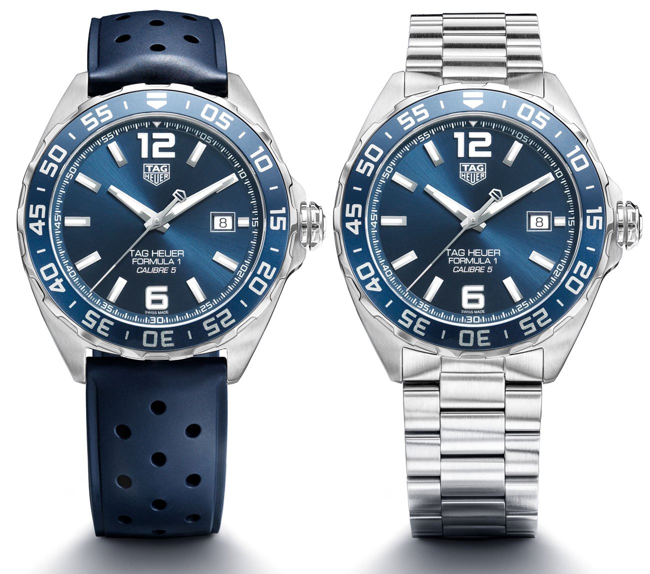 Orologio da uomo Tag Heuer Formula 1 Bucherer Blue Edition con cinturino in gomma Waz2015 - Image 4