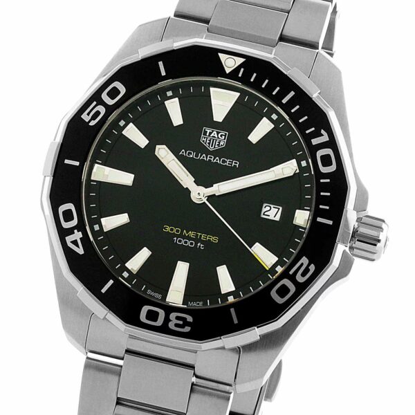 Tag Heuer Aquaracer Quartz Black Dial Stainless Steel Mens Watch Way101a Ba0746 - alternate view