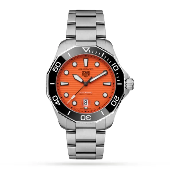Tag Heuer Aquaracer Professional 300 43mm Orange Diver Mens Watch
