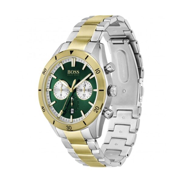 Hugo Boss Mens 1513872 Santiago Chronograph Green Dial Watch - alternate view